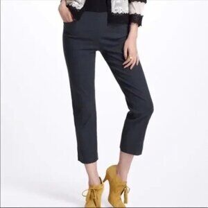 Anthropologie Corey Lynn Calter Nella Back Zip Cropped Gray Pants Size14